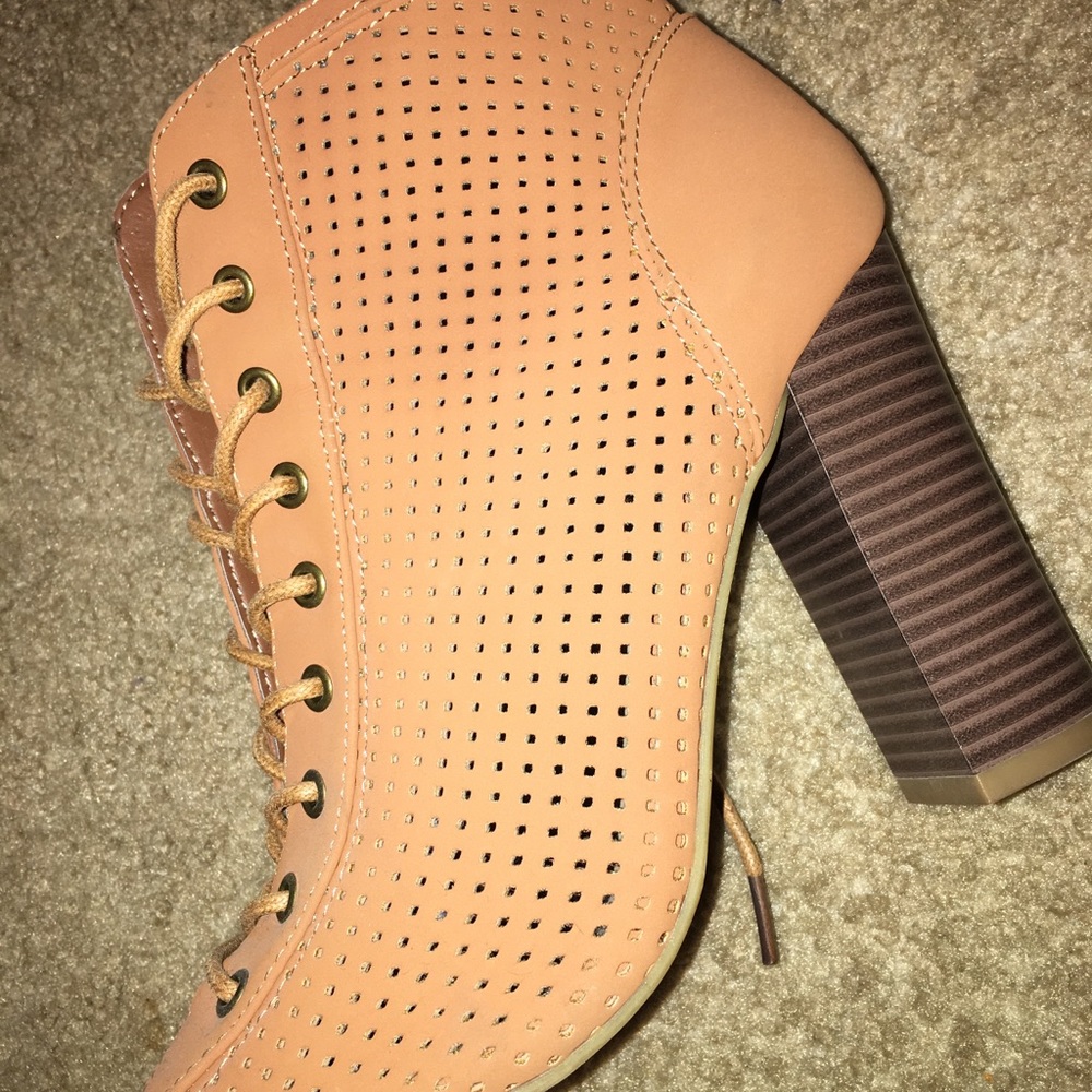 Closed Up Brown Booties